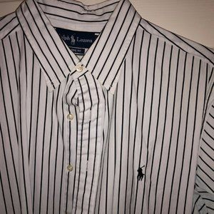 Ralph Lauren 17  33/34 Striped Button Down
